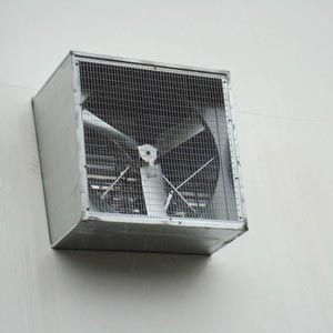 valutek slant wall exhaust outside close up