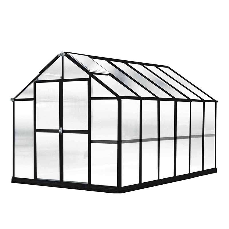 8x12 riverstone mont greenhouse front view