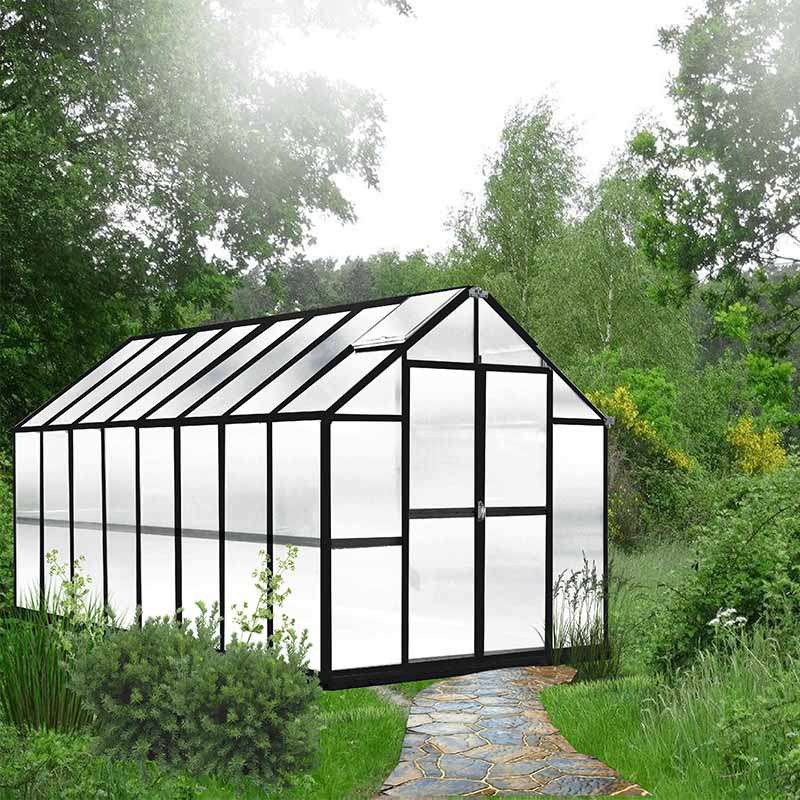 8x16 riverstone mont greenhouse outside view