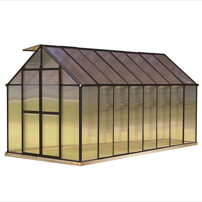 8x16 riverstone greenhouse front angle 