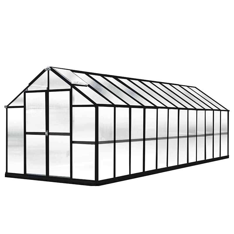 8x24 riverstone mont greenhouse front view