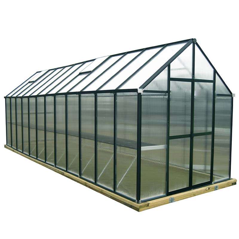 8x24 riverstone greenhouse side front view