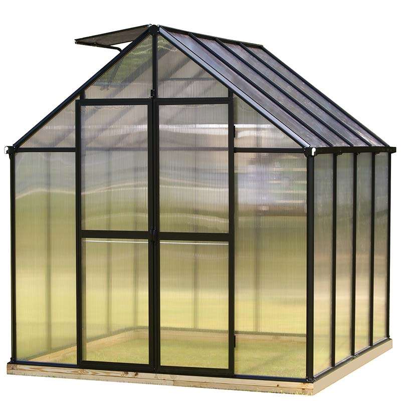 8x8 riverstone greenhouse front view