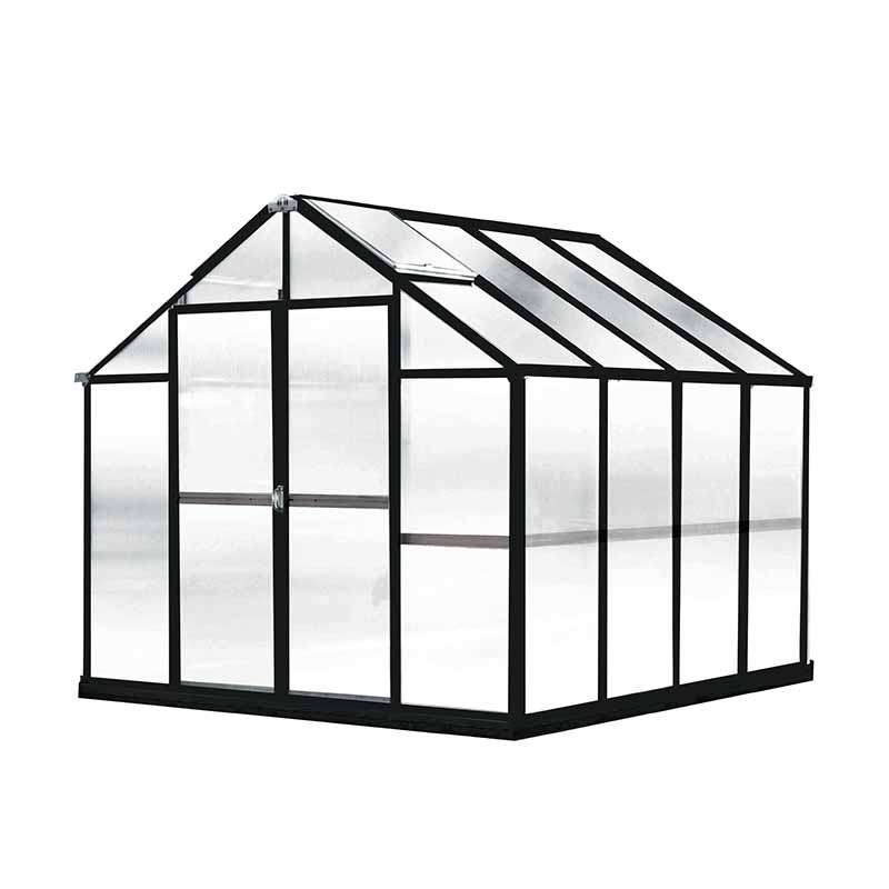 8x8 riverstone mont greenhouse front view