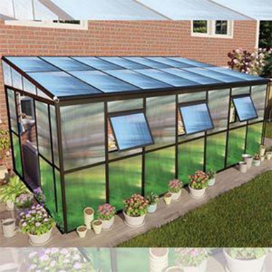 growspan lean to greenhouse outside