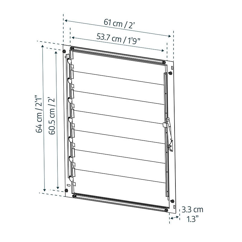Palram - Canopia Manual Side Louver Window