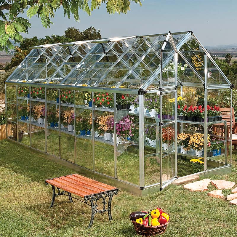 canopia snap and grow greenhouse 6x16 outside side view