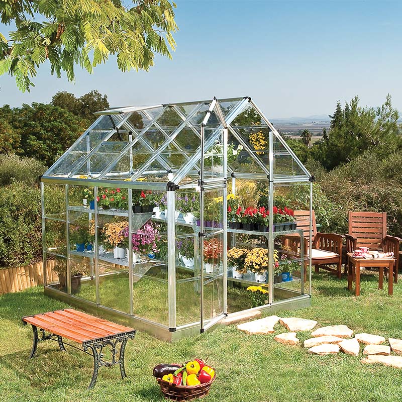 canopia snap and grow greenhouse  6x8 side view outside