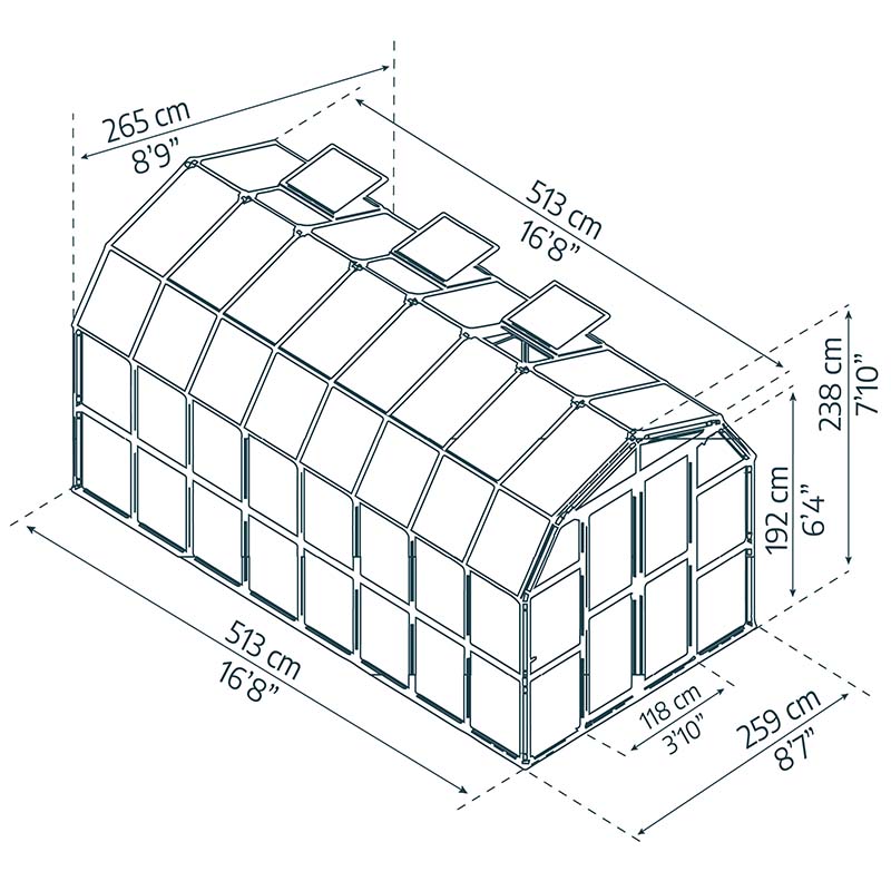 Palram - Canopia Grand Gardener Greenhouse