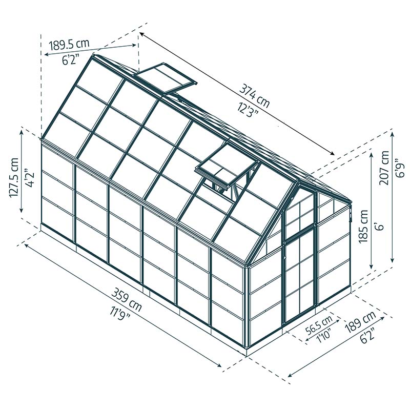 canopia snap and grow greenhouse 6x12 dimensions