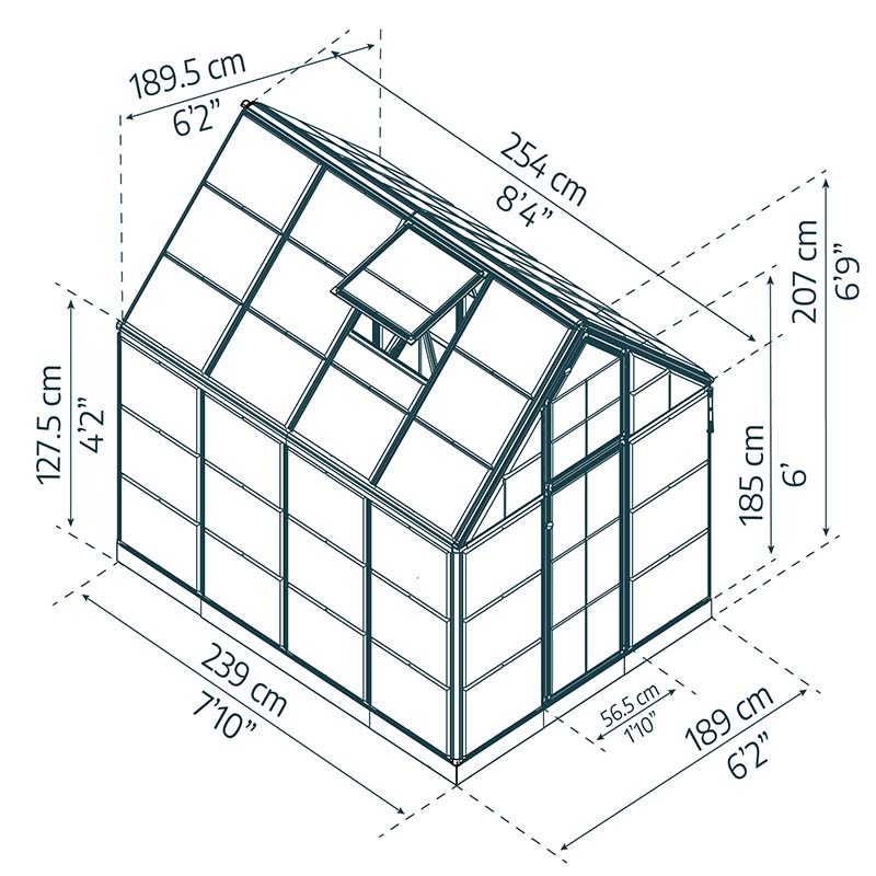 canopia snap and grow greenhouse 6x8 dimensions