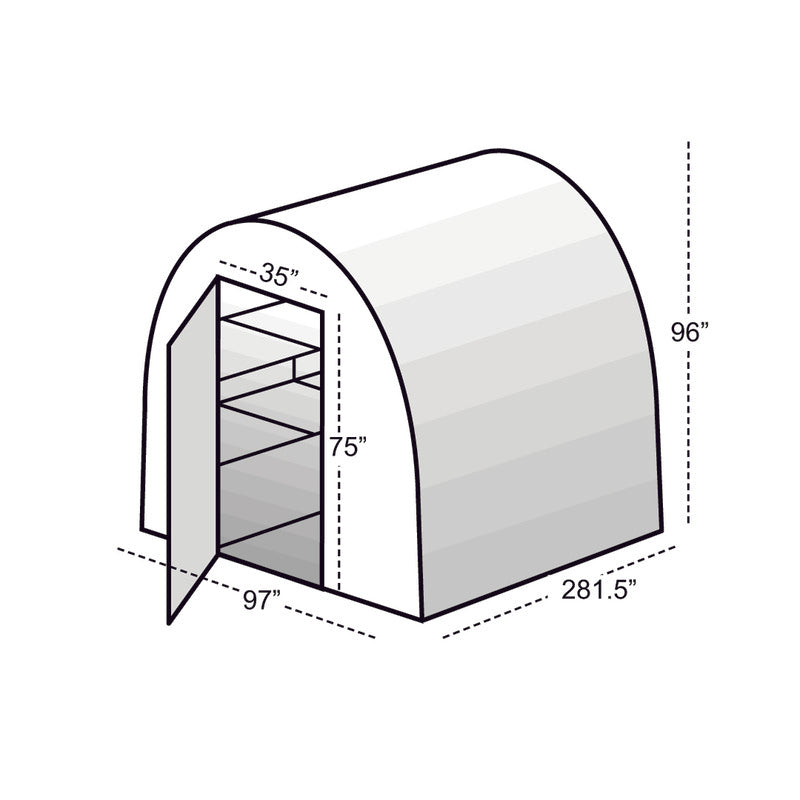 solexx 24 ft gardener's oasis greenhouse dimensions