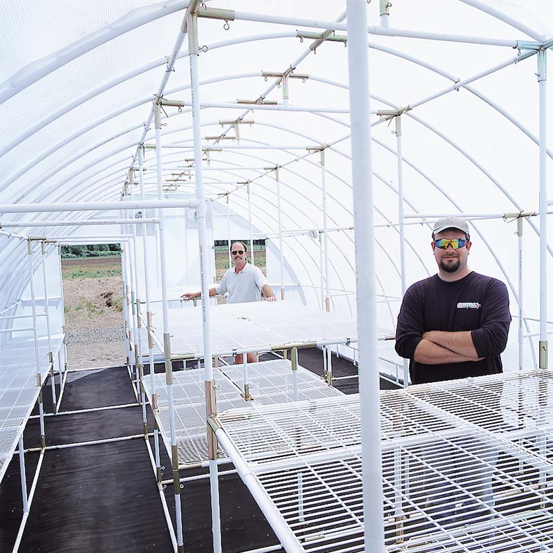 solexx conservatory inside view with shelves 